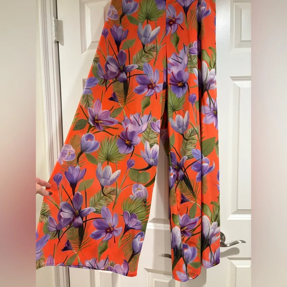 🌺 Alice + Olivia Tropical Floral Wide-Leg Pants 🌺 - Picture 9 of 9